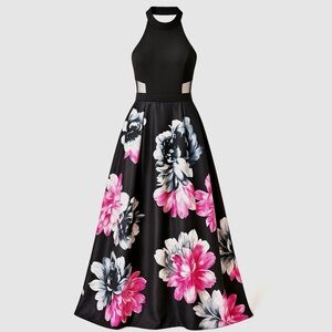 Floral Halter Maxi Dress